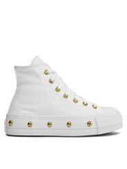 Converse Trampki Chuck Taylor All Star Lift Platform Star Studded A06787C Biały. Białe trampki i tenisówki damskie Converse, bez wzorów, z materiału, bez zapięcia. Za 309.99 zł.