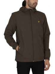 Kurtka wodoodporna z kapturem i suwakiem Lyle & Scott. Brązowe kurtki męskie LYLE AND SCOTT, na jesień, l, bez wzorów, z materiału, eleganckie, z kapturem. Za 477.90 zł.