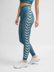Damskie legginsy bezszwowe Hummel MT Drops. Niebieskie legginsy damskie Hummel, bez wzorów, z dzianiny. Za 181.75 zł.