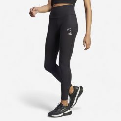 Legginsy fitness damskie Adidas. Czarne legginsy damskie Adidas, bez wzorów, z bawełny. Za 139.99 zł.