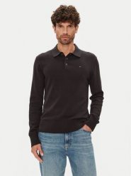 Tommy Jeans Sweter Essential DM0DM20304 Czarny Slim Fit. Czarne swetry męskie Tommy Jeans, m, bez wzorów, z bawełny, bez kołnierzyka, bez ramiączek. Za 299.99 zł.