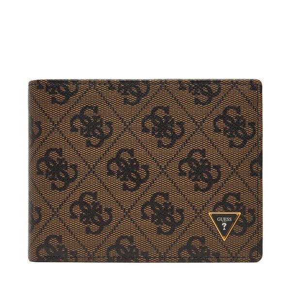 Portfel Guess. Brązowe portfele męskie Guess, z aplikacjami. Za 299.99 zł.