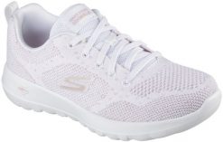 Skechers buty damskie GO WALK Joy - Violet 124640 WTRG white 37,5. Białe obuwie sportowe damskie Skechers, bez wzorów, bez zapięcia. Za 446.29 zł.