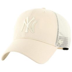 Czapka z daszkiem dla dorosłych MLB New York Yankees Branson Cap. Brązowe czapki damskie 47 Brand, bez wzorów, z bawełny, sportowe. Za 148.50 zł.