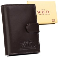 Portfel skórzany Always Wild [DH] N4L-P-SCR brązowy. Brązowe portfele męskie Always Wild, bez wzorów. Za 37.99 zł.