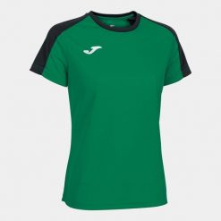 Koszulka do piłki nożnej damska Joma Eco Champioship z krótkim rękawem. Czarne bluzki damskie Joma, l, bez wzorów, sportowe, bez kołnierzyka, bez ramiączek. Za 140.00 zł.