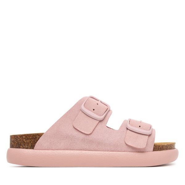 Klapki Scholl. Czerwone klapki damskie Scholl, bez wzorów, bez obcasa, bez zapięcia. Za 421.99 zł.
