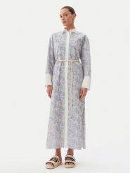 Munthe Sukienka koszulowa Filira 251134625136 Błękitny Loose Fit. Niebieskie sukienki damskie Munthe, bez wzorów, z bawełny, bez kołnierzyka, bez ramiączek, koszulowe. Za 829.99 zł.