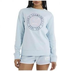 Bluza sportowa damska Ellesse Antichi. Niebieskie bluzy damskie Ellesse, xs, bez wzorów, sportowe, bez ramiączek, bez kaptura. Za 187.00 zł.