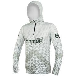 Bluza Męska Wędkarska Z Kapturem Delphin Ochrona Uv Armor 50+ Olive. Białe bluzy męskie Delphin, m, bez wzorów, z kapturem. Za 136.99 zł.