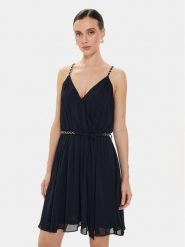Morgan Sukienka letnia 241-RENODO Granatowy Loose Fit. Niebieskie sukienki damskie Morgan, na lato, bez wzorów, z syntetyku, bez kołnierzyka, bez ramiączek. Za 369.99 zł.