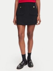 Tommy Hilfiger Spódnica mini WW0WW52234 Czarny Regular Fit. Czarne spódnice damskie Tommy Hilfiger, bez wzorów, z syntetyku, mini. Za 529.99 zł.