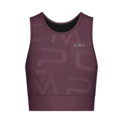 Damski tank top CMP. Brązowe topy damskie CMP, bez wzorów, sportowe, bez kołnierzyka, bez ramiączek. Za 217.50 zł.