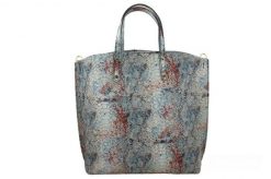 Shopperka skórzana BARBERINI'S kolorowa 964-32. Białe shopperki damskie Barberinis, bez wzorów, ze skóry, z nadrukiem, bez dodatków. Za 251.99 zł.