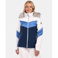 Damska kurtka narciarska Kilpi LIN-W. Białe kurtki sportowe damskie Kilpi, na zimę, bez wzorów, bez ramiączek, bez kaptura, narciarskie. Za 576.97 zł.