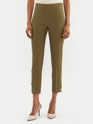 Rinascimento Spodnie materiałowe CFC0122858003 Khaki Regular Fit. Brązowe spodnie materiałowe damskie Rinascimento, bez wzorów, z materiału. Za 209.99 zł.