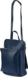 Beltimore Skórzany plecak damski torba 2w1 elegancki A4 włoski pojemny granatowy Vera Pelle S40. Niebieskie plecaki damskie Beltimore, bez wzorów, eleganckie. Za 274.99 zł.