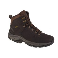Buty trekkingowe męskie Merrell Vego Mid Leather Waterproof. Brązowe trekkingi męskie Merrell, z materiału, bez zapięcia. Za 682.00 zł.