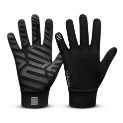 Rękawiczki rowerowe unisex Nuremberg Siroko. Czarne rękawiczki męskie SIROKO, na jesień, bez wzorów, z elastanu. Za 98.00 zł.