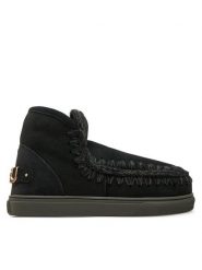 Mou Śniegowce Eskimo Sneaker Big Metal Logo FW111008A Czarny. Czarne śniegowce damskie Mou, ze skóry, bez zapięcia. Za 1,099.00 zł.