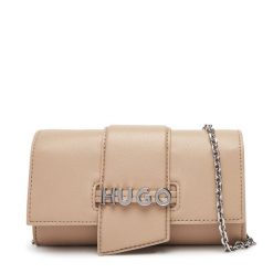 Torebka HUGO. Brązowe torebki wizytowe damskie Hugo, bez wzorów, bez dodatków. Za 369.99 zł.