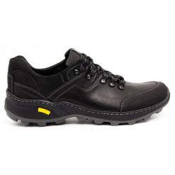 KENT Buty męskie trekkingowe 515 czarne. Czarne trekkingi męskie na jesień, z jeansu, bez zapięcia. Za 351.82 zł.