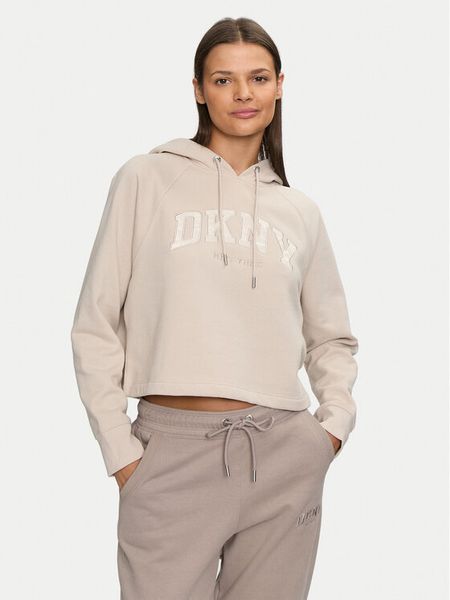 DKNY Sport Bluza DP4T9811 Écru Regular Fit. Bluzy damskie DKNY Sport, s, bez wzorów, z syntetyku, sportowe, bez ramiączek, bez kaptura. Za 169.99 zł.