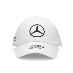 Czapka z daszkiem Mercedes-AMG Petronas F1 Team biała. Białe czapki damskie OEM, bez wzorów, z poliesteru, eleganckie. Za 81.43 zł.