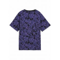 Damska koszulka ESS NATURE 2.0 Relaxed AOP PUMA Blue Crystal. Niebieskie bluzki damskie Puma, l, bez wzorów, z gumy, sportowe, bez kołnierzyka, bez ramiączek. W wyprzedaży za 114.00 zł.