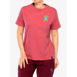 Koszulka bawełniana damska La Sportiva Moon Climb T-Shirt. Czerwone bluzki damskie La Sportiva, bez wzorów, z bawełny, bez ramiączek. Za 153.99 zł.