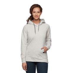 Bluza turystyczna z kapturem damska Black Diamond Rays Pullover Hoody. Szare bluzy damskie Black Diamond, m, bez wzorów, sportowe, bez ramiączek, z kapturem. Za 184.99 zł.