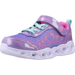 Buty SKECHERS 303736LCS HEART LIGHTS Fioletowy. Fioletowe obuwie trekkingowe damskie Skechers, z syntetyku, bez zapięcia. Za 210.99 zł.