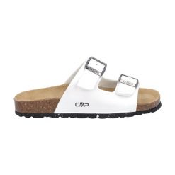 Klapki damskie CMP ECO THALITHA. Białe klapki damskie CMP, bez wzorów, sportowe, bez obcasa, bez zapięcia. Za 149.99 zł.