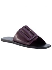 Eva Longoria Klapki EL-13-01-000099 Fioletowy. Fioletowe klapki damskie Eva Longoria, bez wzorów, ze skóry, bez obcasa, bez zapięcia. Za 399.99 zł.