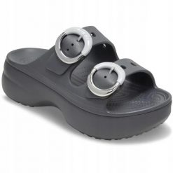 Sandały Dla Dorosłych Crocs Saturday Platform Dipped Buckle Sandal. Brązowe sandały męskie Crocs, bez wzorów, z materiału, bez zapięcia. Za 289.99 zł.