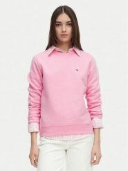 Tommy Jeans Bluza Flag DW0DW19959 Różowy jasny Regular Fit. Czerwone bluzy damskie Tommy Jeans, m, bez wzorów, z bawełny, bez ramiączek, bez kaptura. Za 289.99 zł.