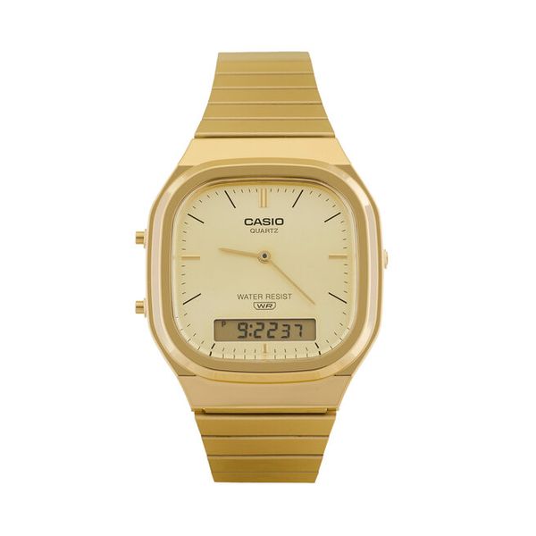 Zegarek Casio. Żółte zegarki męskie Casio, bez wzorów, złote. Za 319.99 zł.