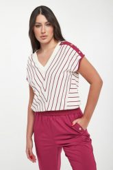 Sweter damski w paski LIU JO. Swetry nierozpinane damskie Liu Jo, s, bez wzorów, bez kołnierzyka, bez ramiączek. Za 429.00 zł.