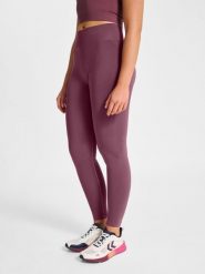 Damskie legginsy z wysokim stanem Hummel Hiit. Czerwone legginsy damskie Hummel, bez wzorów, z poliesteru. Za 197.00 zł.