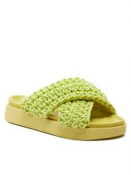 Inuikii Klapki Woven 70104-105 Zielony. Zielone klapki damskie Inuikii, bez wzorów, z materiału, bez obcasa, bez zapięcia. Za 1,079.00 zł.