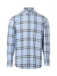Nils Sundström koszula casual Mężczyźni Regular Fit Bawełna niebieski, M. Niebieskie koszule męskie Nils Sundström, m, bez wzorów, z bawełny, casualowe, bez kołnierzyka, bez ramiączek. Za 119.95 zł.