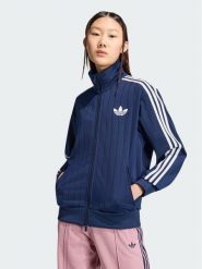 Adidas Bluza Pinstripe Firebrid Loose Tracktop KS9983 Granatowy Regular Fit. Niebieskie bluzy damskie Adidas, s, bez wzorów, z syntetyku, bez ramiączek, bez kaptura. Za 348.99 zł.