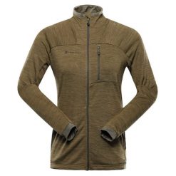 Bluza damska trekkingowa szybkoschnąca Alpine Pro Onneca 3. Zielone bluzy damskie Alpine Pro, bez wzorów, bez ramiączek, bez kaptura. W wyprzedaży za 229.00 zł.