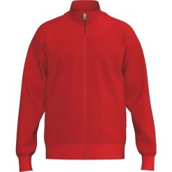 Sweter z prążkowanym kołnierzem Erima TS. Czerwone swetry męskie Erima, l, bez wzorów, z bawełny, bez kołnierzyka, bez ramiączek. Za 233.65 zł.