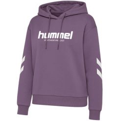 Bluza damska z kapturem Hummel Legacy 2.0. Fioletowe bluzy damskie Hummel, bez wzorów, sportowe, bez ramiączek, z kapturem. Za 287.00 zł.