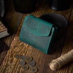Paolo Peruzzi Portfel damski skórzany vintage zielony RFID T-12-GR. Zielone portfele damskie Paolo Peruzzi. Za 116.09 zł.
