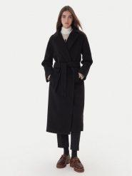 Weekend Max Mara Płaszcz wełniany Tempera 2525016082 Czarny Regular Fit. Czarne płaszcze damskie Weekend Max Mara, na zimę, bez wzorów, z wełny, bez kołnierzyka, bez kaptura. Za 3,779.00 zł.
