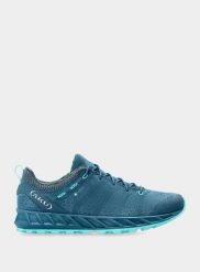 Buty turystyczne damskie AKU Rapida Evo GTX. Niebieskie obuwie trekkingowe damskie Aku, z gore-texu, bez zapięcia. Za 389.00 zł.