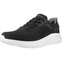 Buty SKECHERS BOB SQUAD CHAOS SOLID STEP Czarny. Czarne buty zimowe męskie Skechers, bez wzorów, z materiału, bez obcasa, bez zapięcia. Za 366.99 zł.