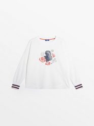 Sweter Damski TBS Melisron. Białe swetry nierozpinane damskie TBS, na lato, xl, bez wzorów, z bawełny, eleganckie, bez kołnierzyka, bez ramiączek. Za 339.00 zł.